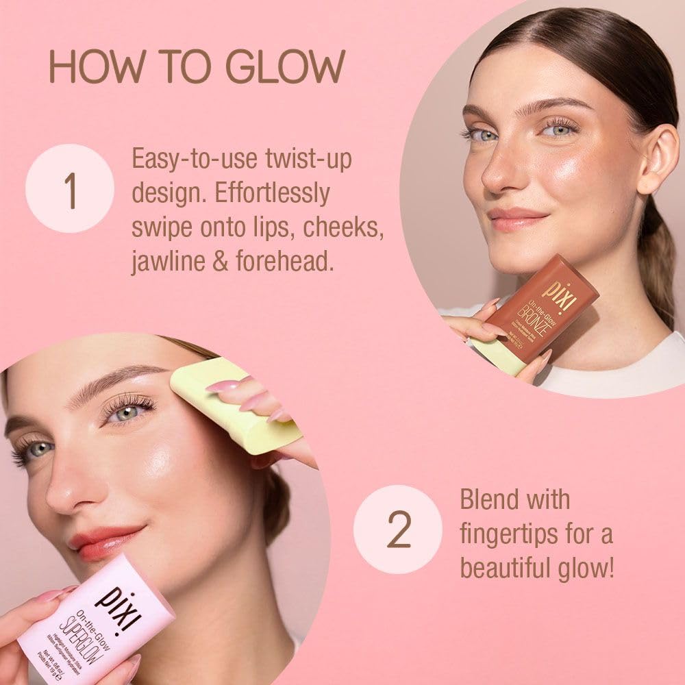 Pixi Beaming Bliss travel-size trio compact shown for on-the-go makeup