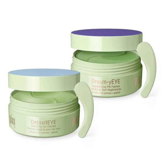 Pixi Day DetoxifEYE patches bottle for hydrating under-eye skin.