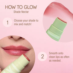 Hydration close-up highlighting creamy texture on lips