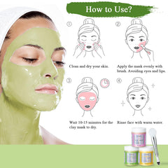 Pjordo gift set of clay masks shown together.