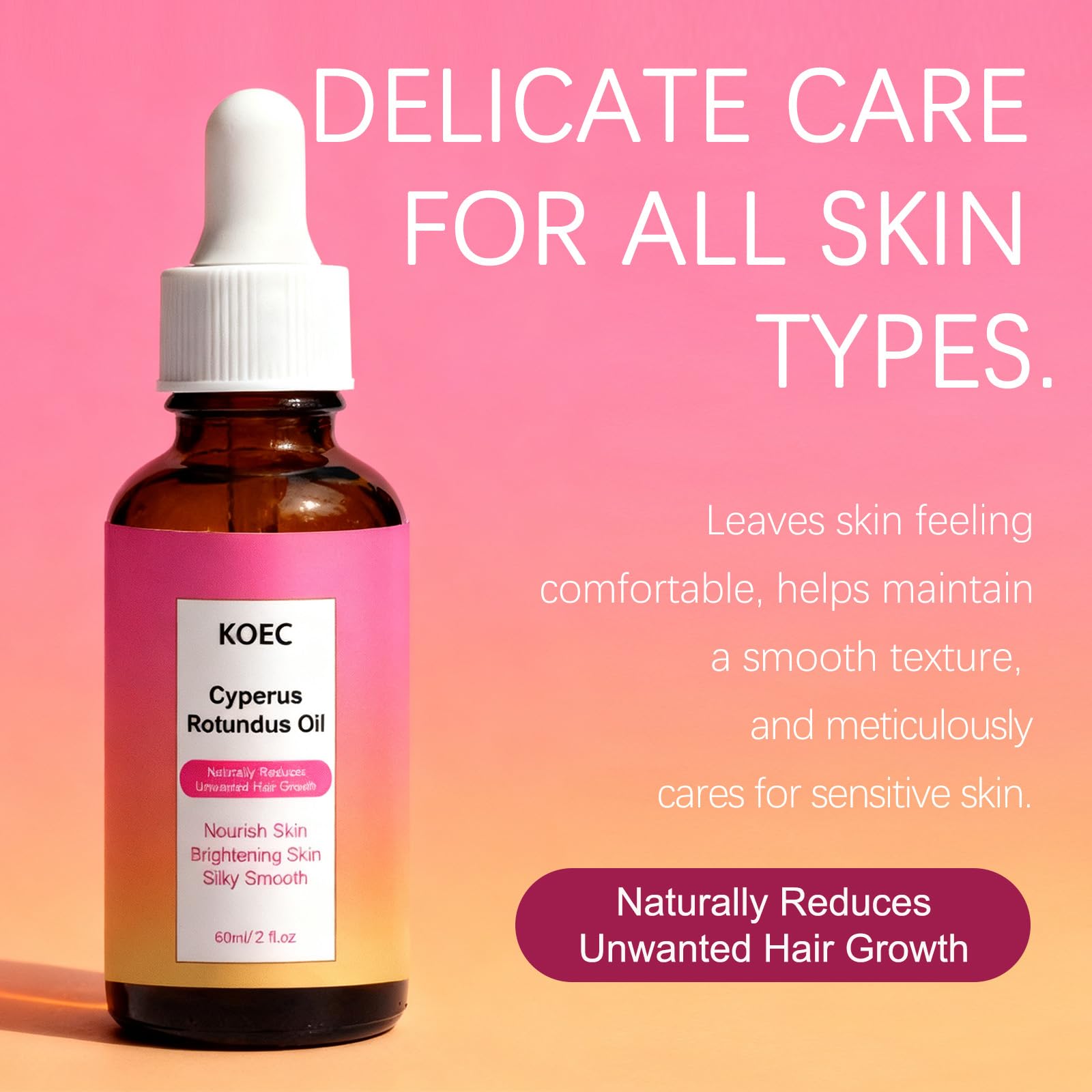 PKQLQ Organic Cyperus Rotundus Oil face application, gentle, skin-friendly use.