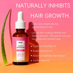 PKQLQ Organic Cyperus Rotundus Oil texture close-up, fast-absorbing and non-greasy feel.