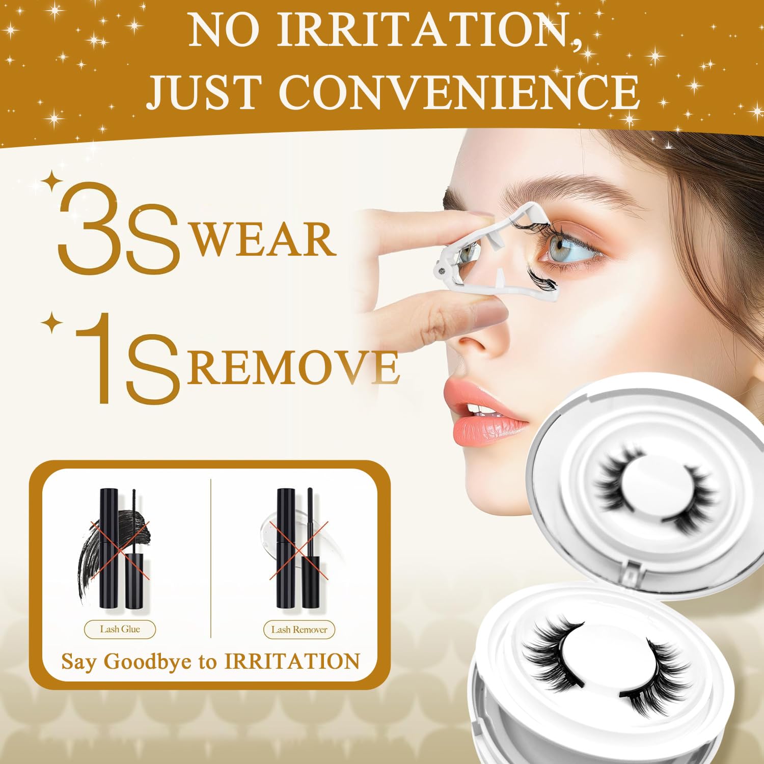 Ginani natural-looking lashes blending seamlessly with daily makeup looks.