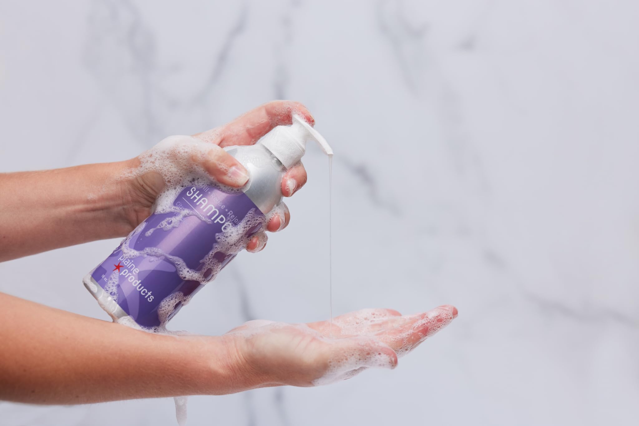 Plaine Products Citrus Lavender refill bottle designed for easy, eco-friendly refills.