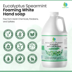 Plainly Earth antimicrobial hand soap foaming-lather for thorough cleansing.