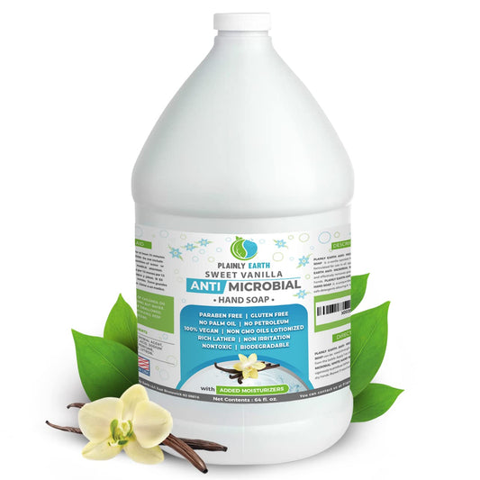 Plainly Earth 64 oz refill jug shown for easy, long-lasting home refills