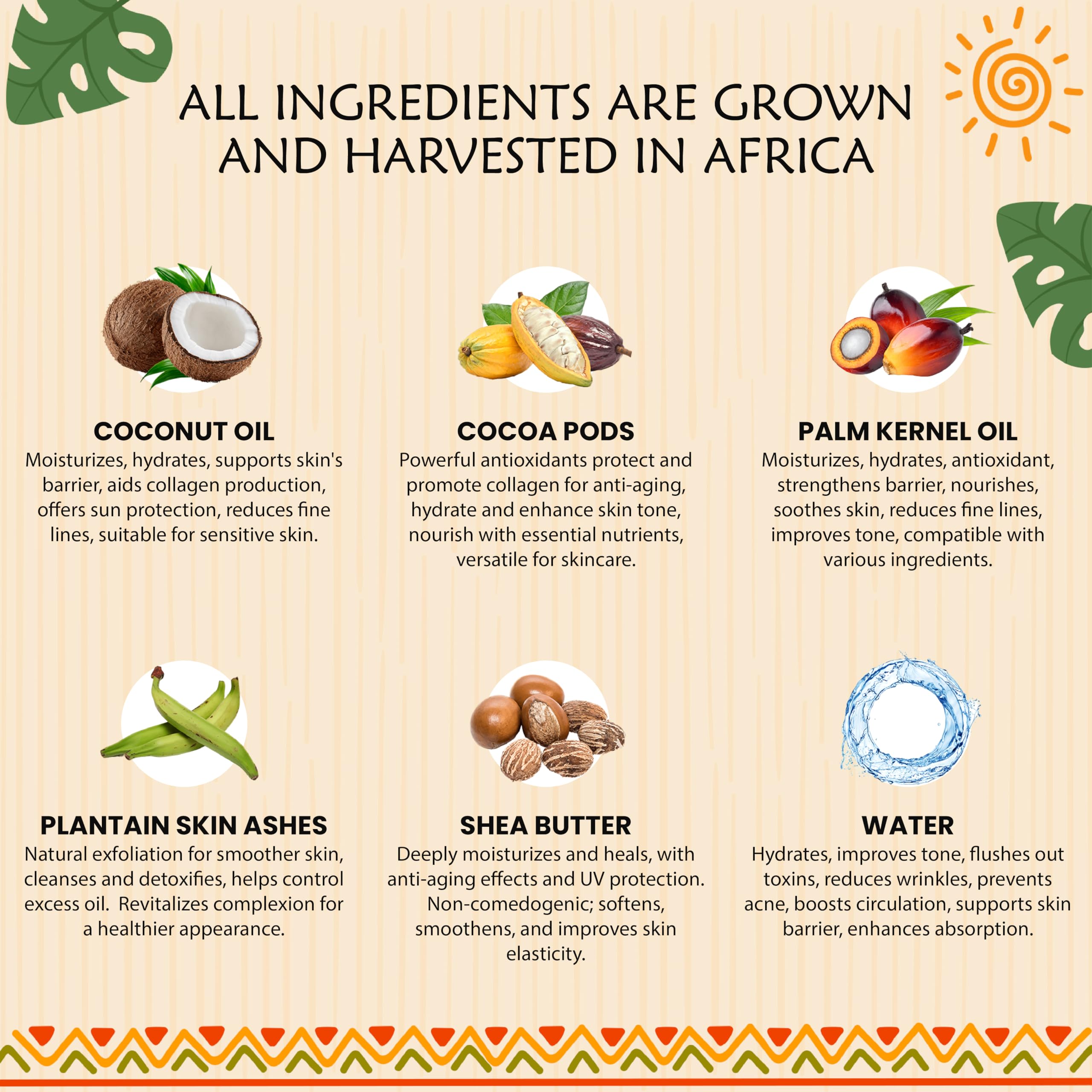 Plant Guru African Black Soap coconut oil detail for skin hydration.