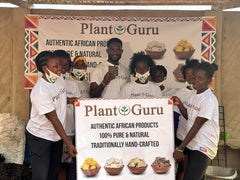 Plant Guru African Black Soap cross-section shows coarse plant ash texture