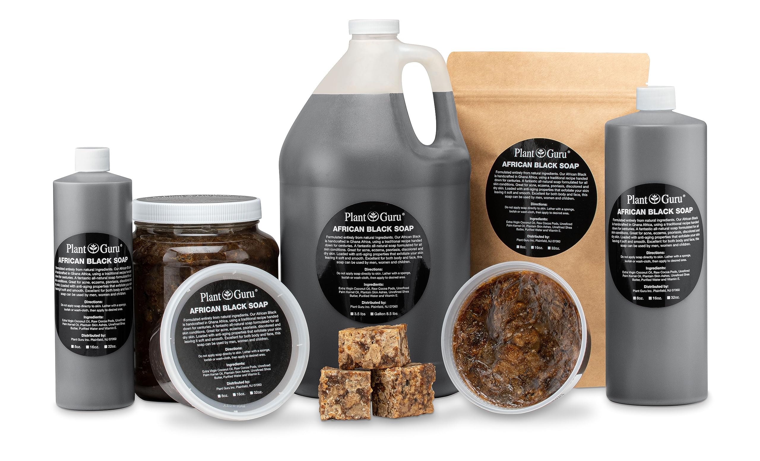 Plant Guru African Black Soap on skin cleansing in shower