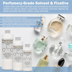 Cosmetics application scene with Plant Guru Benzyl Benzoate