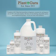 Professional packaging design for Plant Guru Benzyl Benzoate product