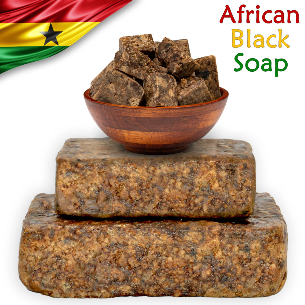Plant Guru Black Soap texture closeup highlighting natural grain for gentle exfoliation.