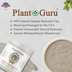 Applying Plant Guru deep pore cleansing clay mask on face for refreshed skin.