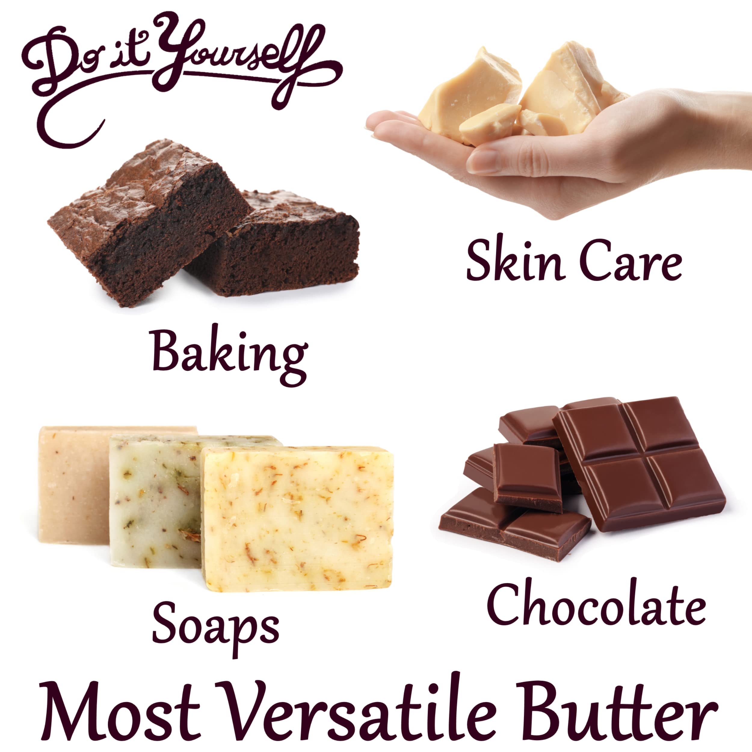 Plant Guru lip balm recipes using cocoa butter for soothing moisture.