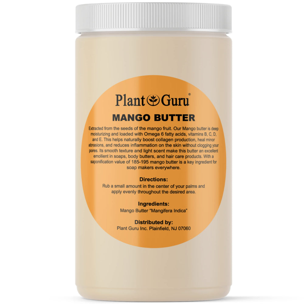Plant Guru Mango Butter 32 oz jar close-up for smooth skin nourishment