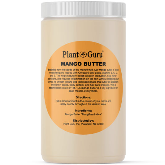 Plant Guru Mango Butter 32 oz jar close-up for smooth skin nourishment