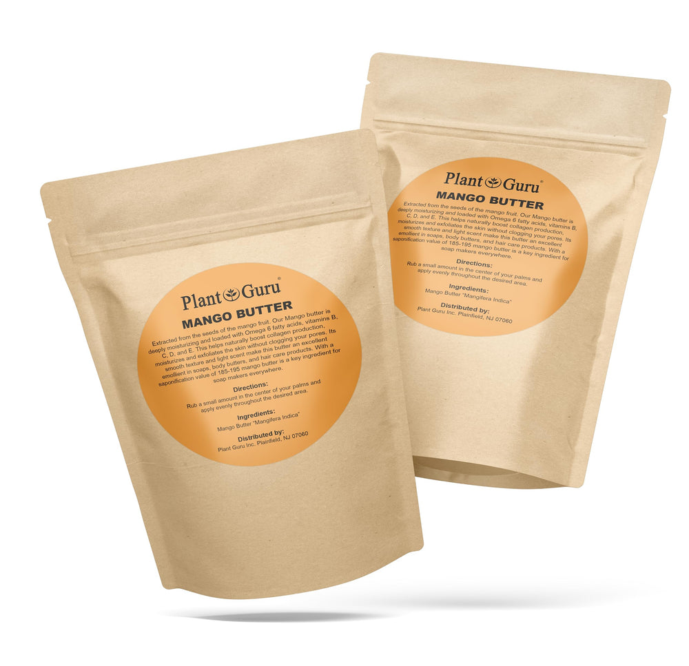 Plant Guru Mango Butter bar shown with smooth texture for soaps.