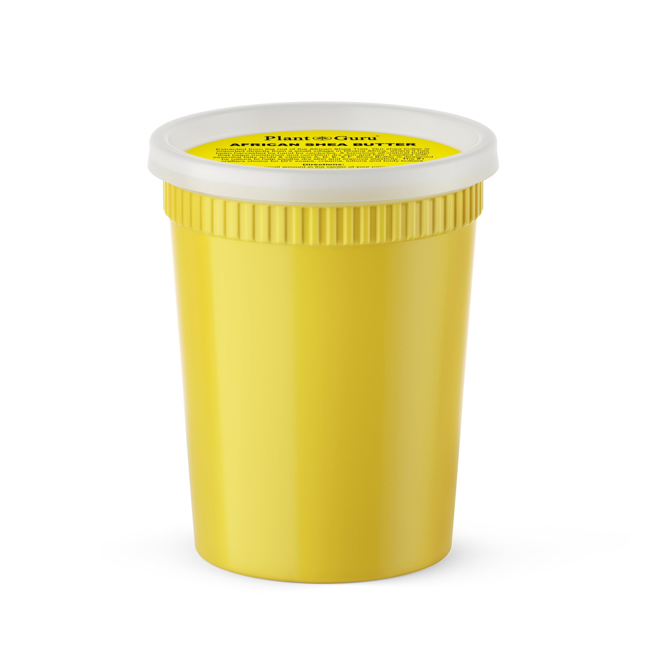 Plant Guru Raw African Shea Butter 32 oz bulk jar moisturizes skin.
