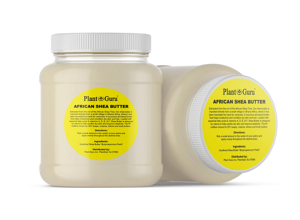 Plant Guru Ivory color block of shea butter highlighting natural unrefined quality