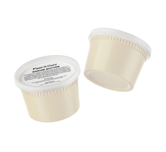 Plant Guru Kokum Butter texture close-up shows creamy, stable base for lotions
