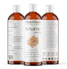 Plant Guru Sesame Seed Oil pour close-up showing rich texture for DIY products