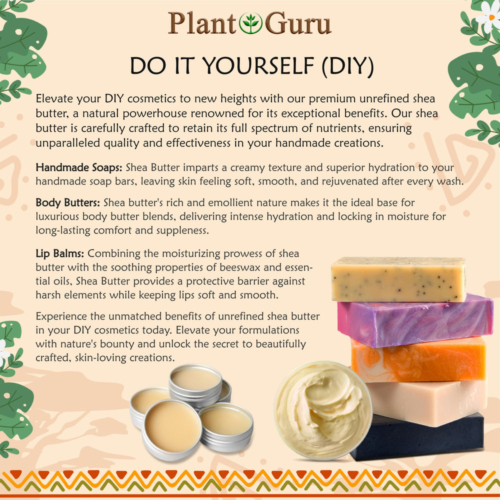 Plant Guru Shea Butter for hair care and shine.