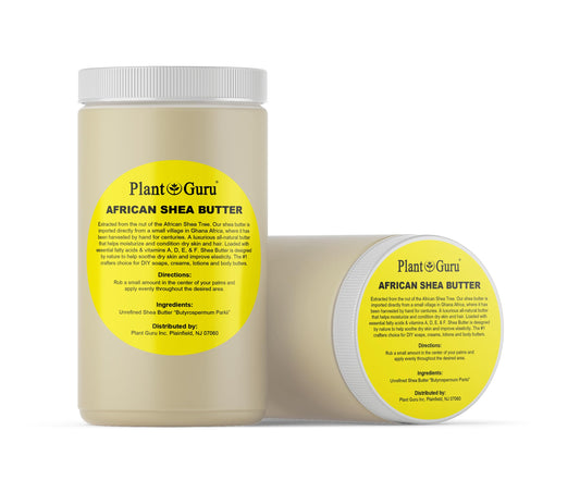 Plant Guru Shea Butter on hands demonstrates quick-absorbing hydration.