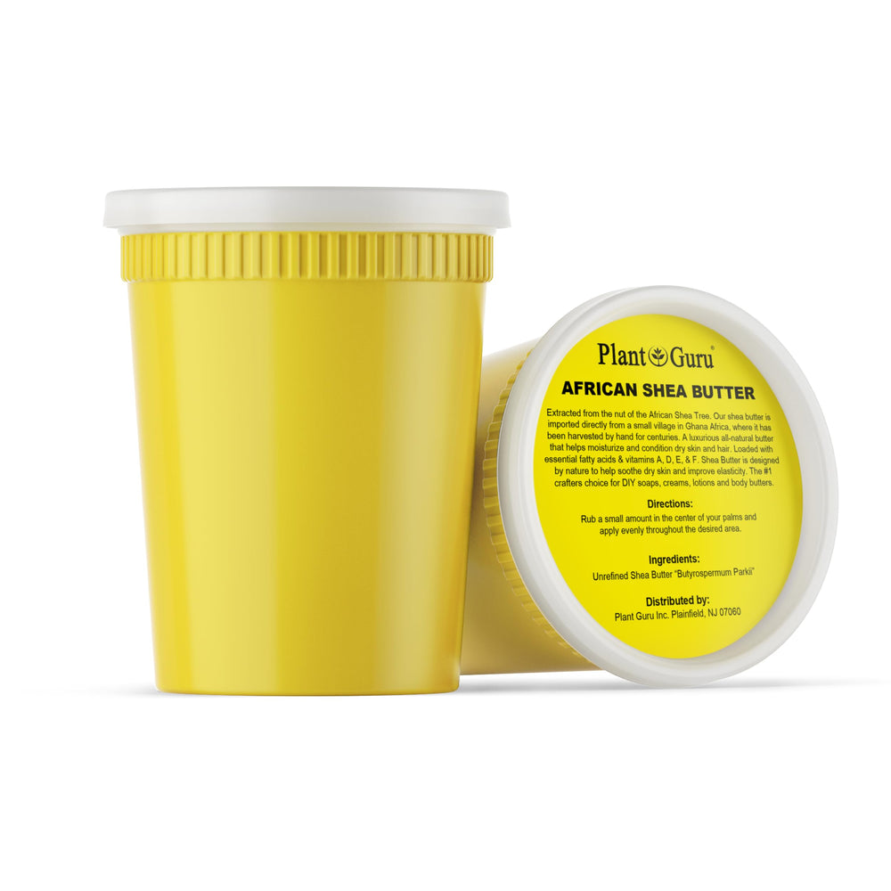 Plant Guru Shea Butter yellow texture closeup for natural skin hydration.