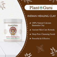 Plant Guru USA-origin bentonite clay emphasizes clean sourcing and quality packaging.