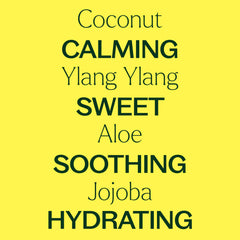 Plant Therapy Coconut Ylang Ylang ingredients aloe highlight skin hydration.