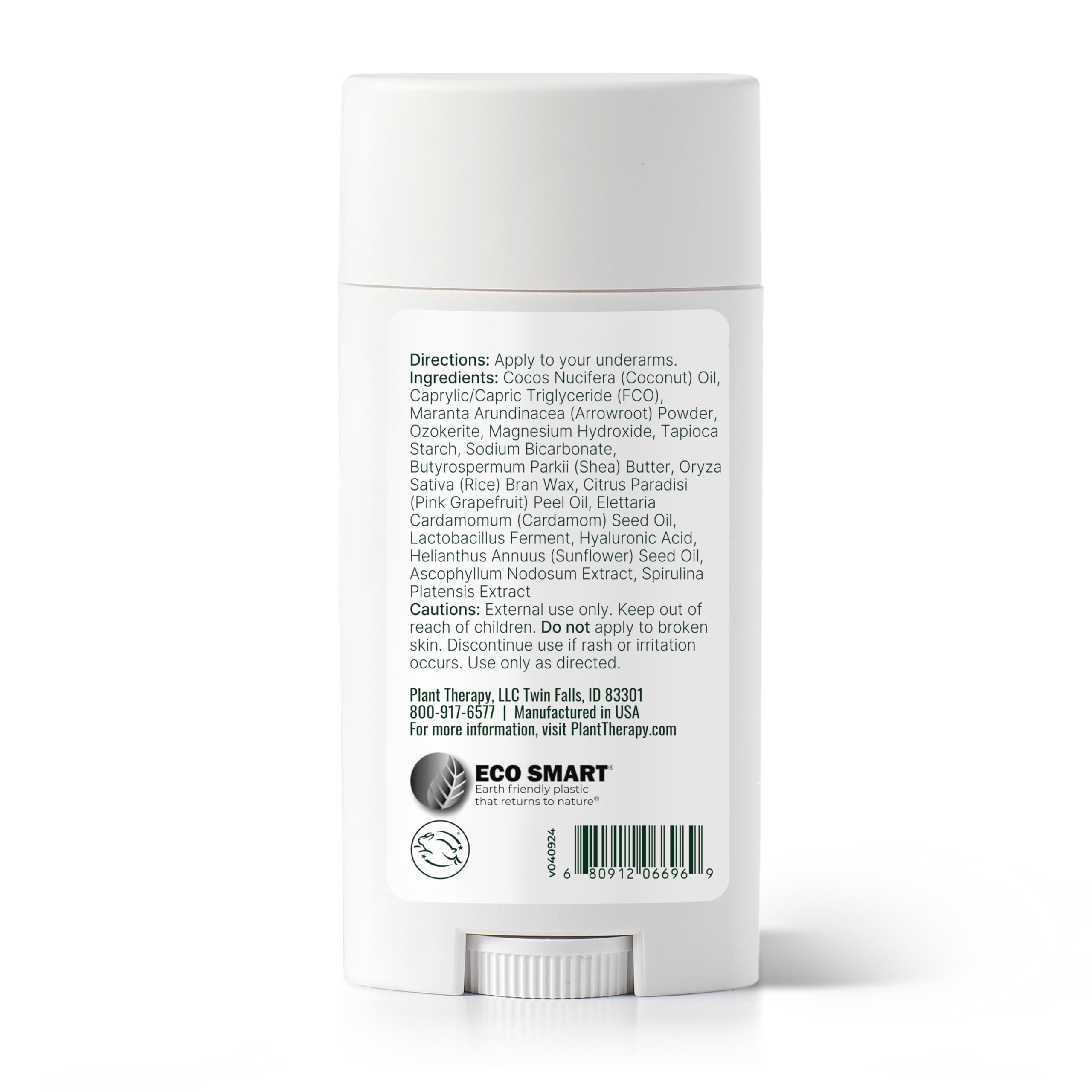 Shea butter and coconut oil nourish Plant Therapy deodorant skin