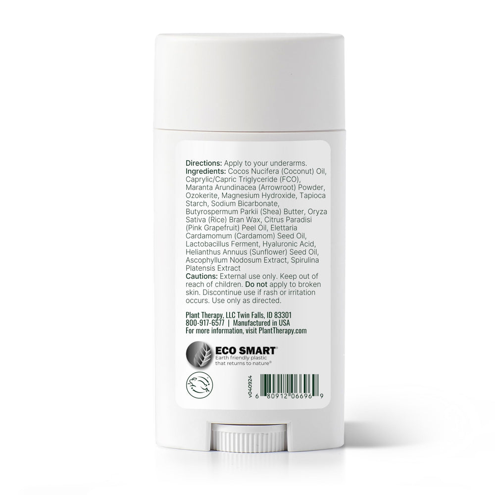 Shea butter and coconut oil nourish Plant Therapy deodorant skin