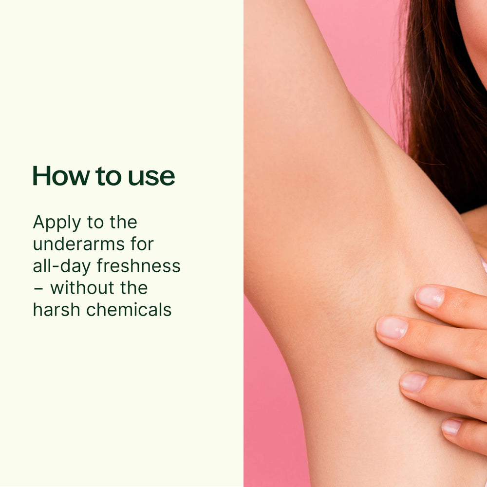 Close-up of Plant Therapy deodorant texture shows smooth, non-greasy feel