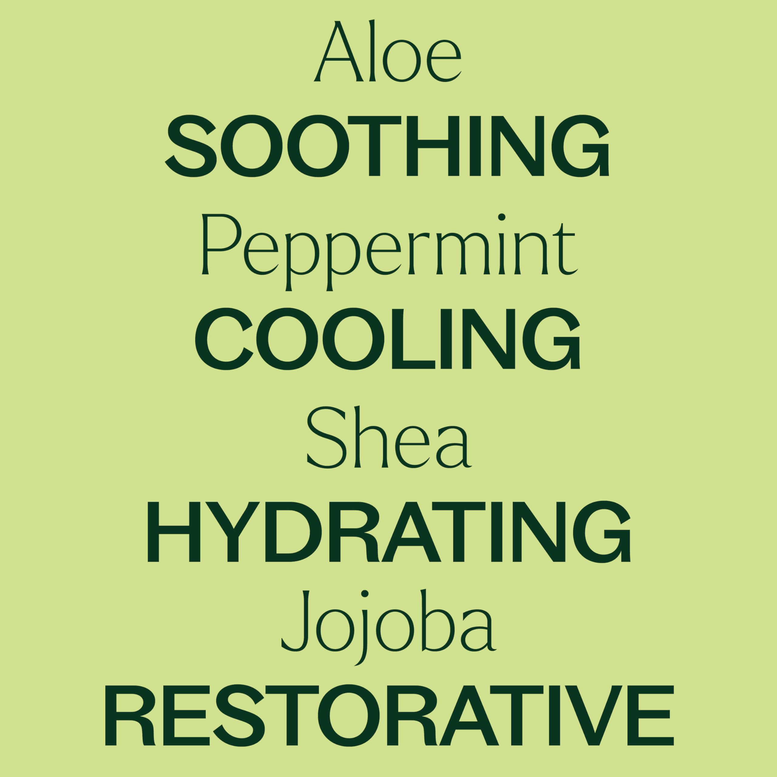 Plant Therapy Peppermint Body Lotion highlights Aloe and Shea for nourishing moisture.