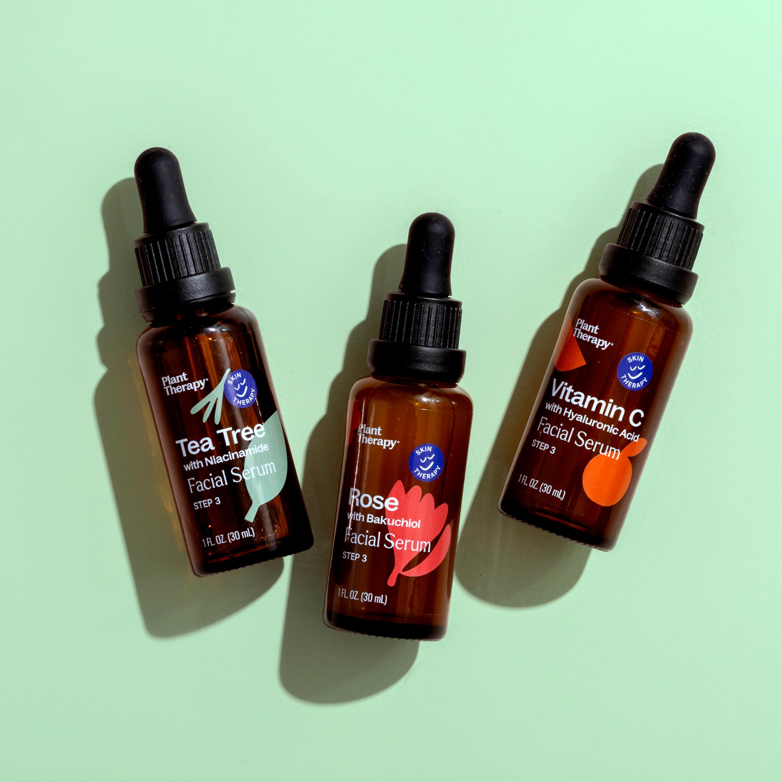 Plant Therapy Serum texture close-up shows lightweight, non-greasy formula