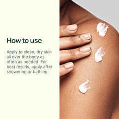 Plant Therapy Tea Tree Body Lotion silky texture swirled on skin.