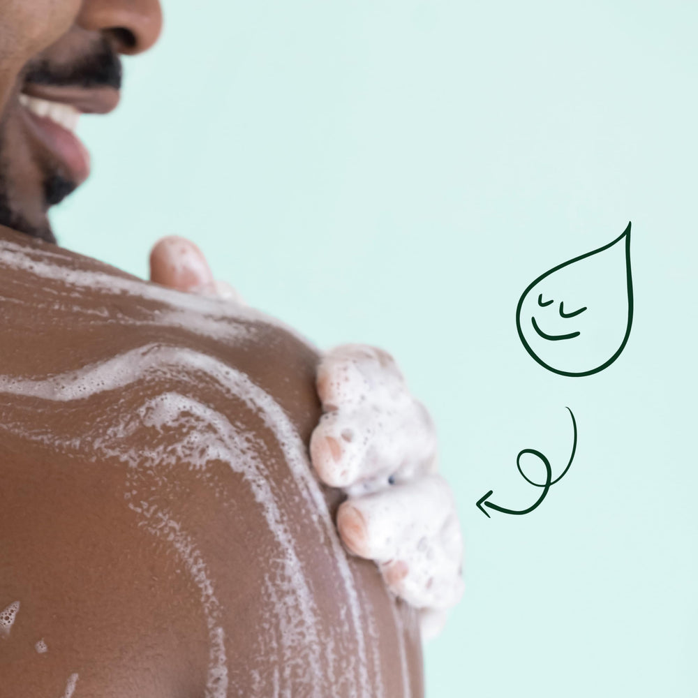 Healthy skin routine with Plant Therapy Tea Tree Peppermint Body Wash in daily use.
