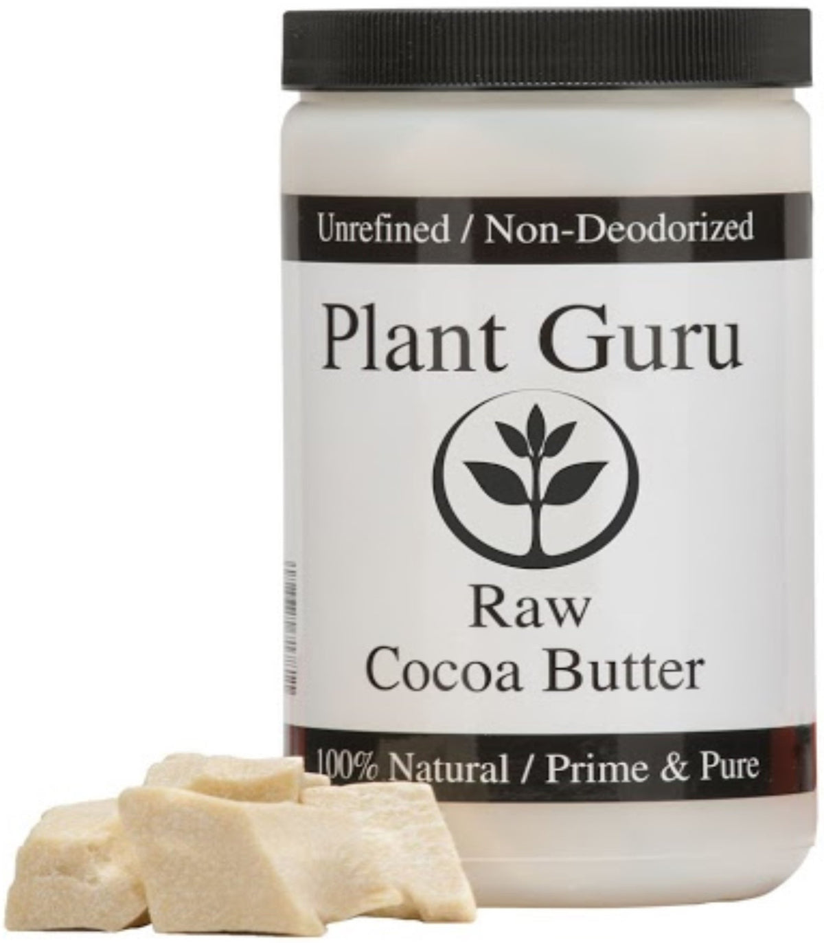 Plant Guru Raw Cocoa Butter 16oz for lip balms and DIY body butter.