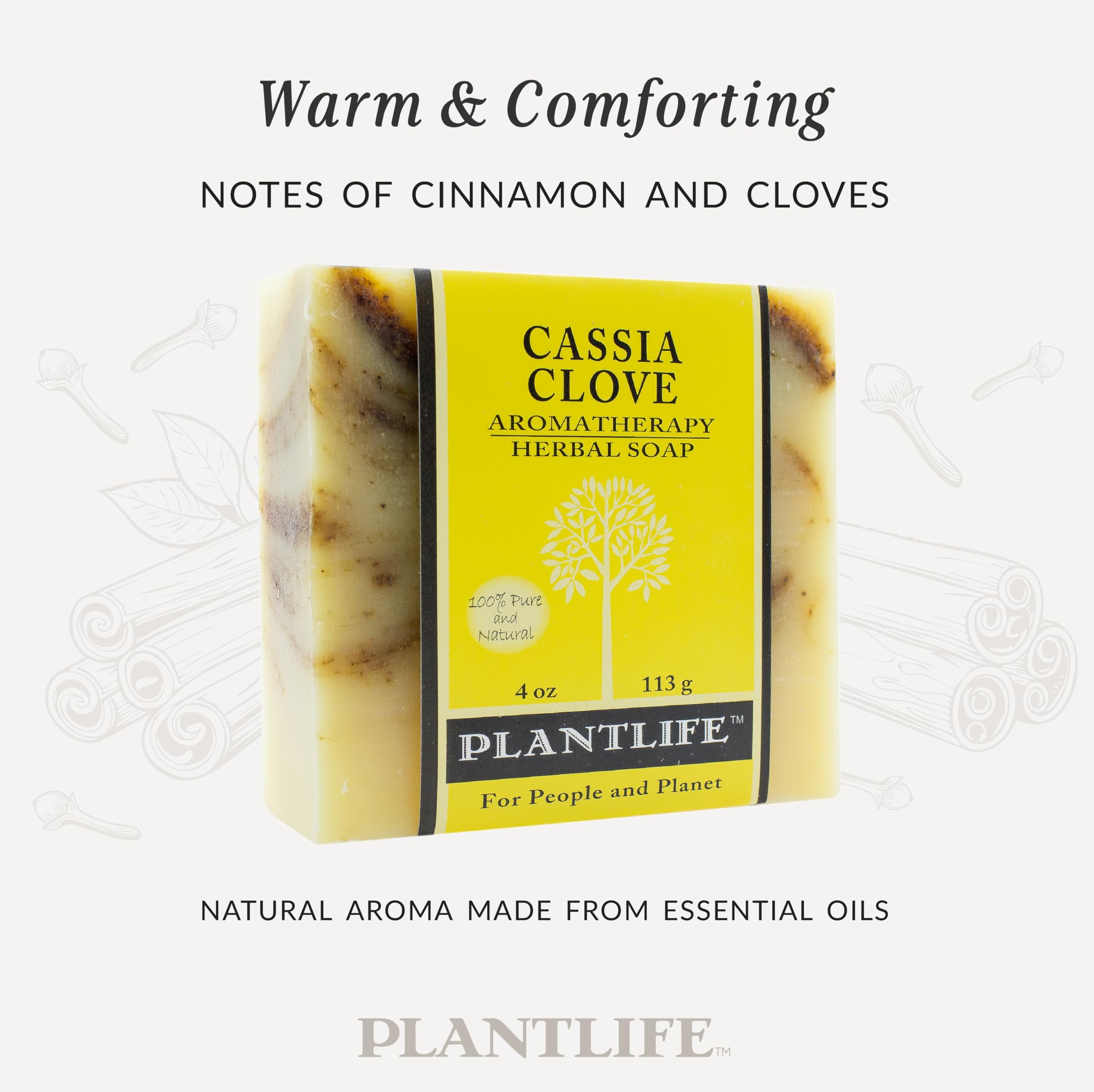 California-made Plantlife soap using natural essential oils for skin-friendly fragrance.