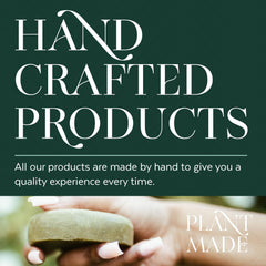 Plantmade shampoo bar packaging highlights travel-friendly solid format.