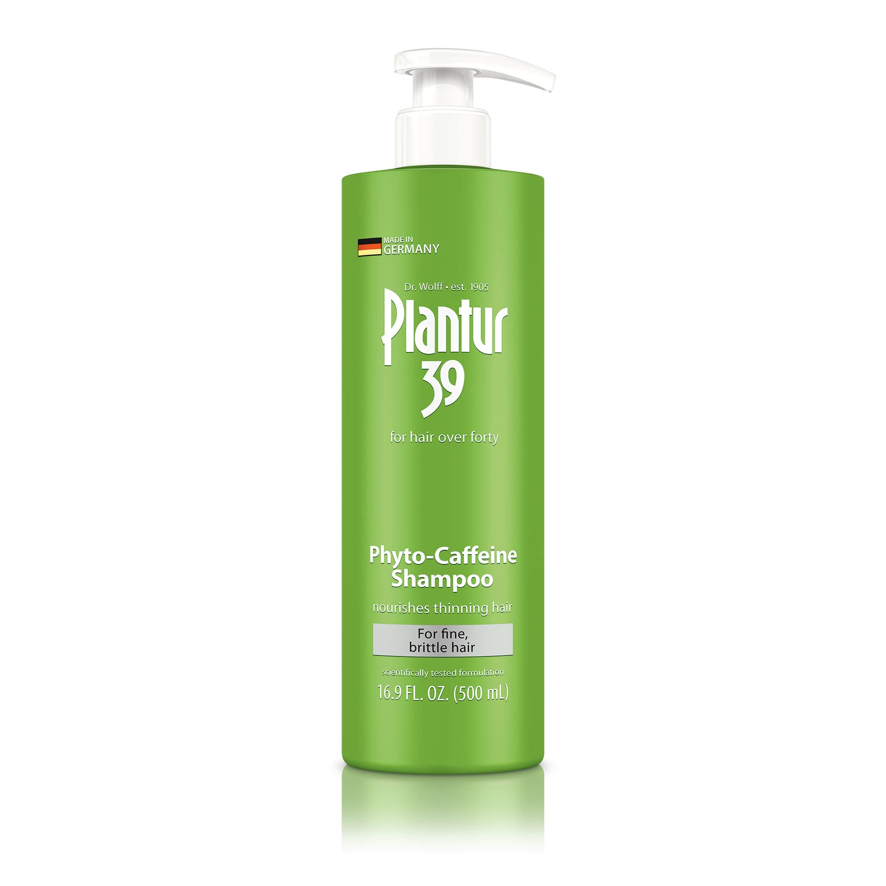 Plantur 39 shampoo bottle — front view for daily thinning hair care