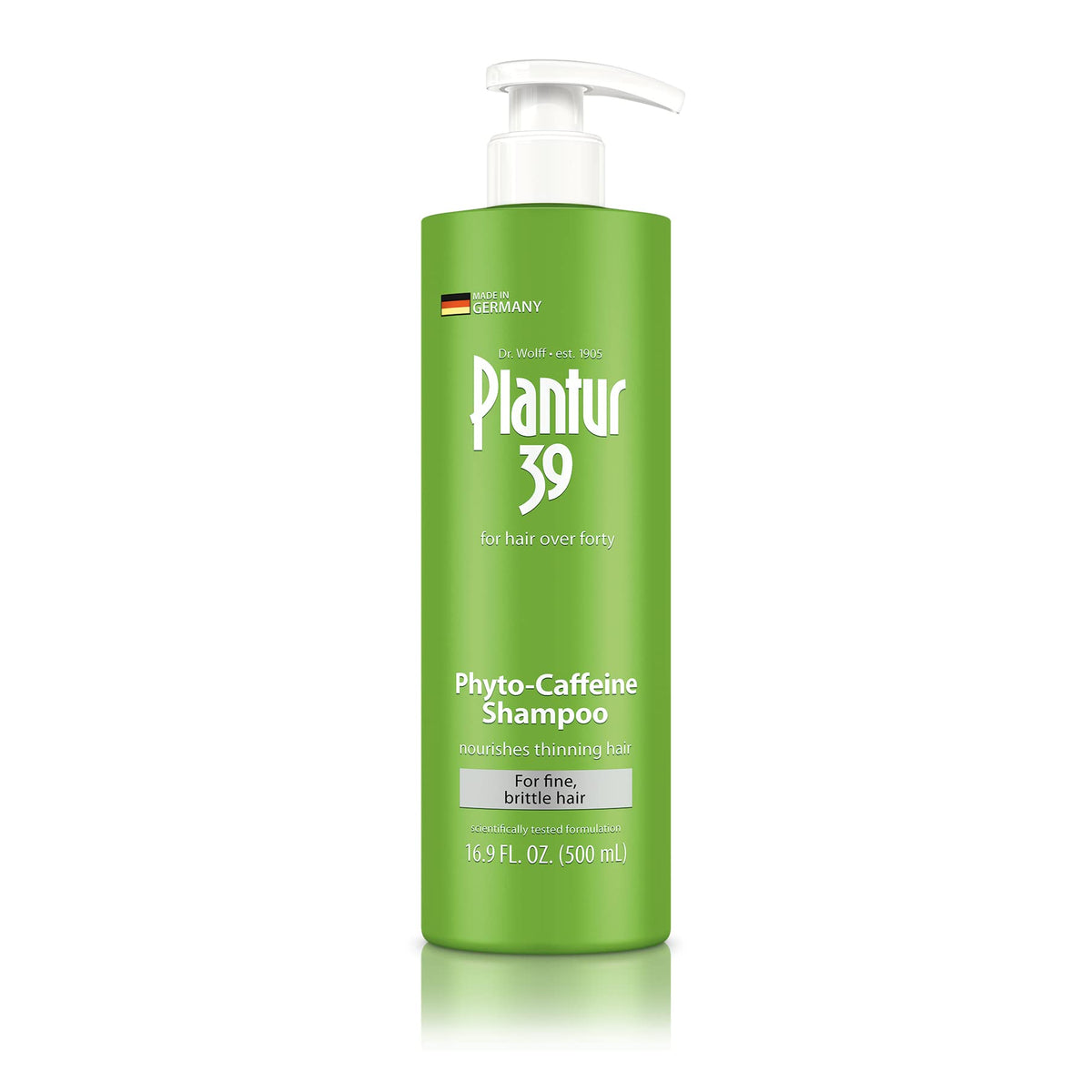Plantur 39 shampoo bottle — front view for daily thinning hair care