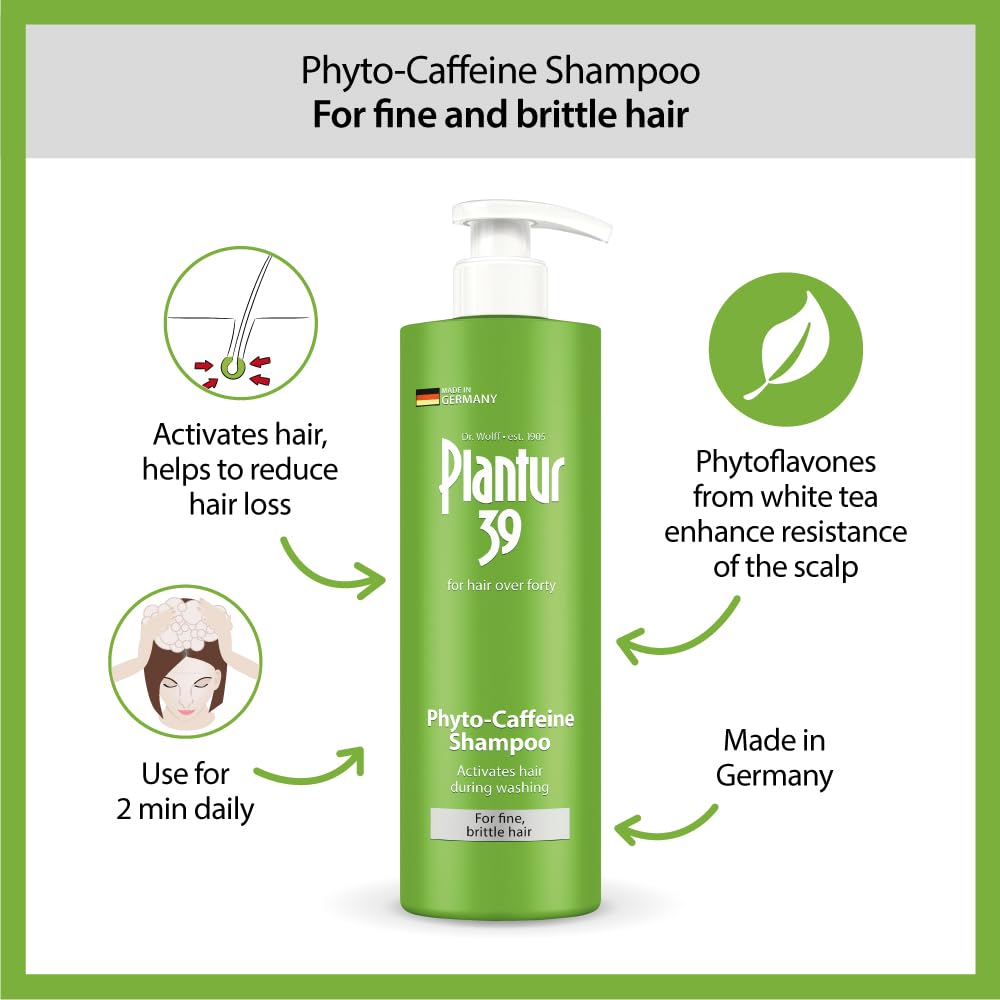 Creamy lather from Plantur 39 cleanses while nourishing fine hair