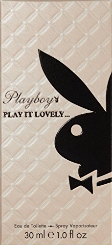 Playboy Play It Lovely packaging with peach carton, a feminine vibe.