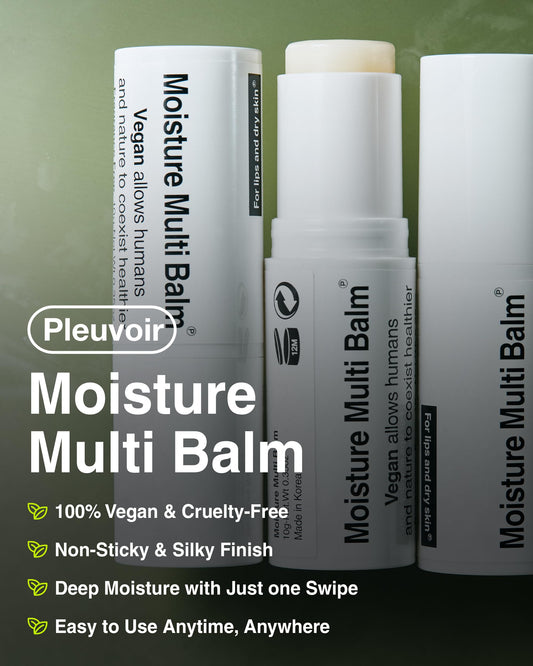 Pleuvoir Korean Moisture Multi Balm for dry skin areas provides lightweight protection