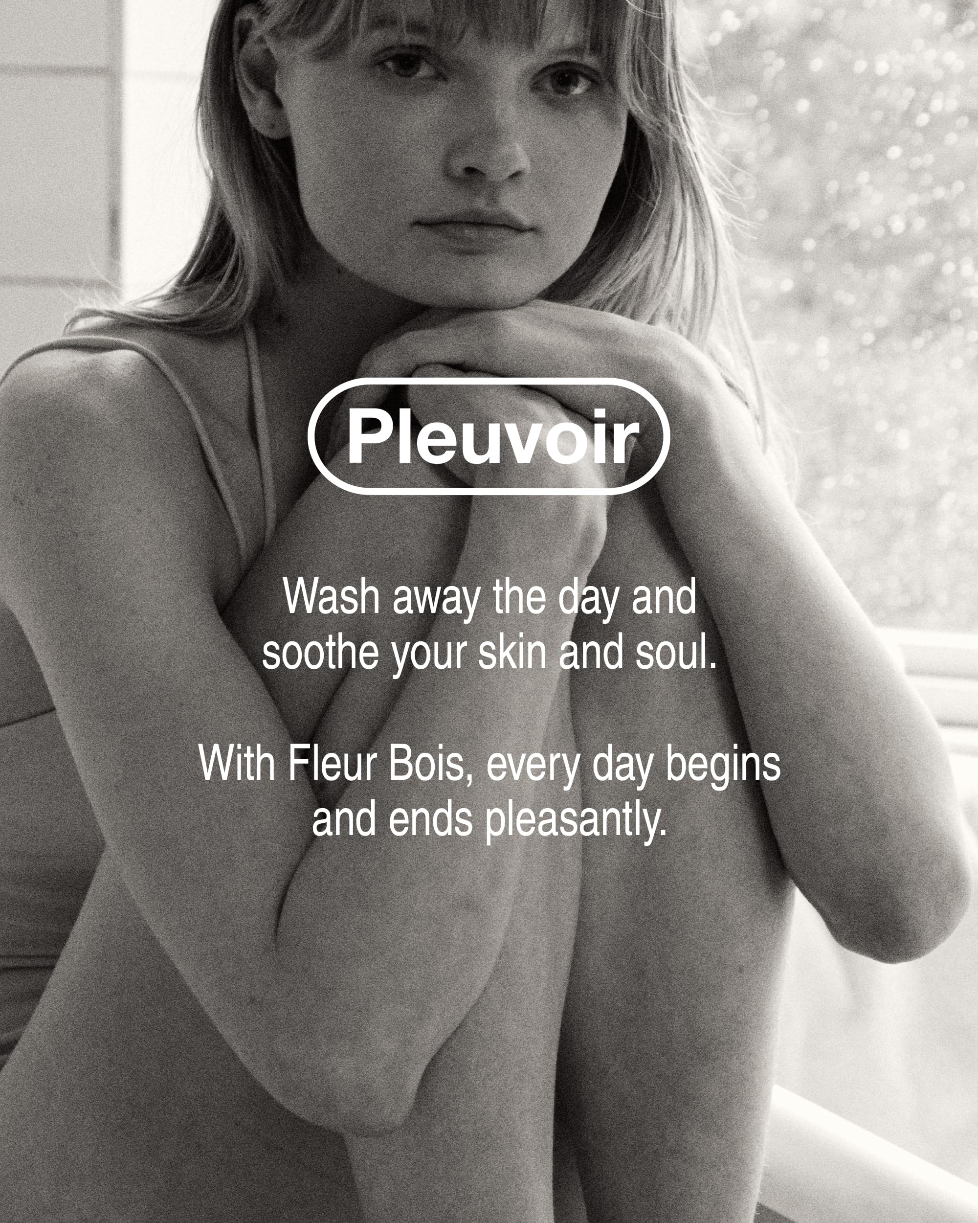 Pleuvoir Take Me Home being applied on skin demonstrates quick absorption for daily use.