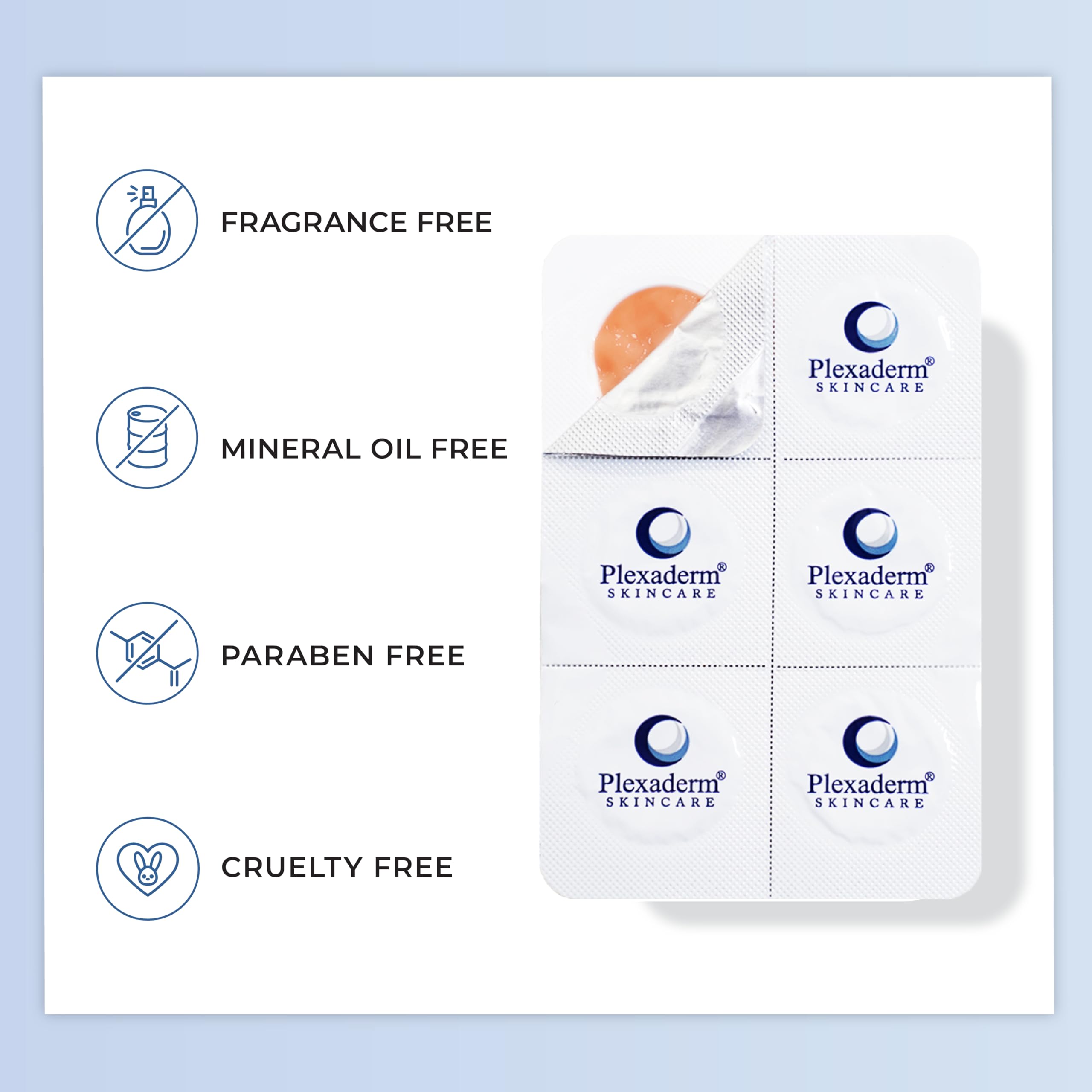 Plexaderm Rapid Reduction Eye Serum portable 30 single-use pods for daily skincare.