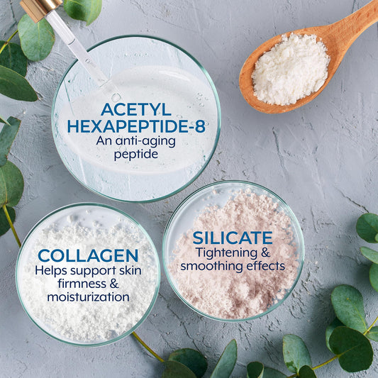 Plexaderm Rapid Reduction Eye Serum application scene showing smooth-drying serum on clean skin.