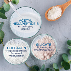 Plexaderm Rapid Reduction Eye Serum application scene showing smooth-drying serum on clean skin.
