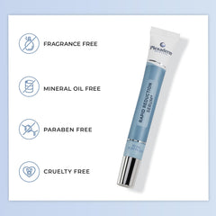 Plexaderm Rapid Reduction Eye Serum clear formula suitable for all-day use.